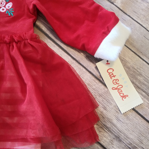 ๐NWT Cat & Jack  Girls Christmas one-piece outfit - Picture 8 of 8